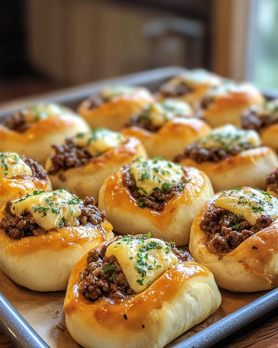 Garlic Parmesan Cheeseburger Bombs