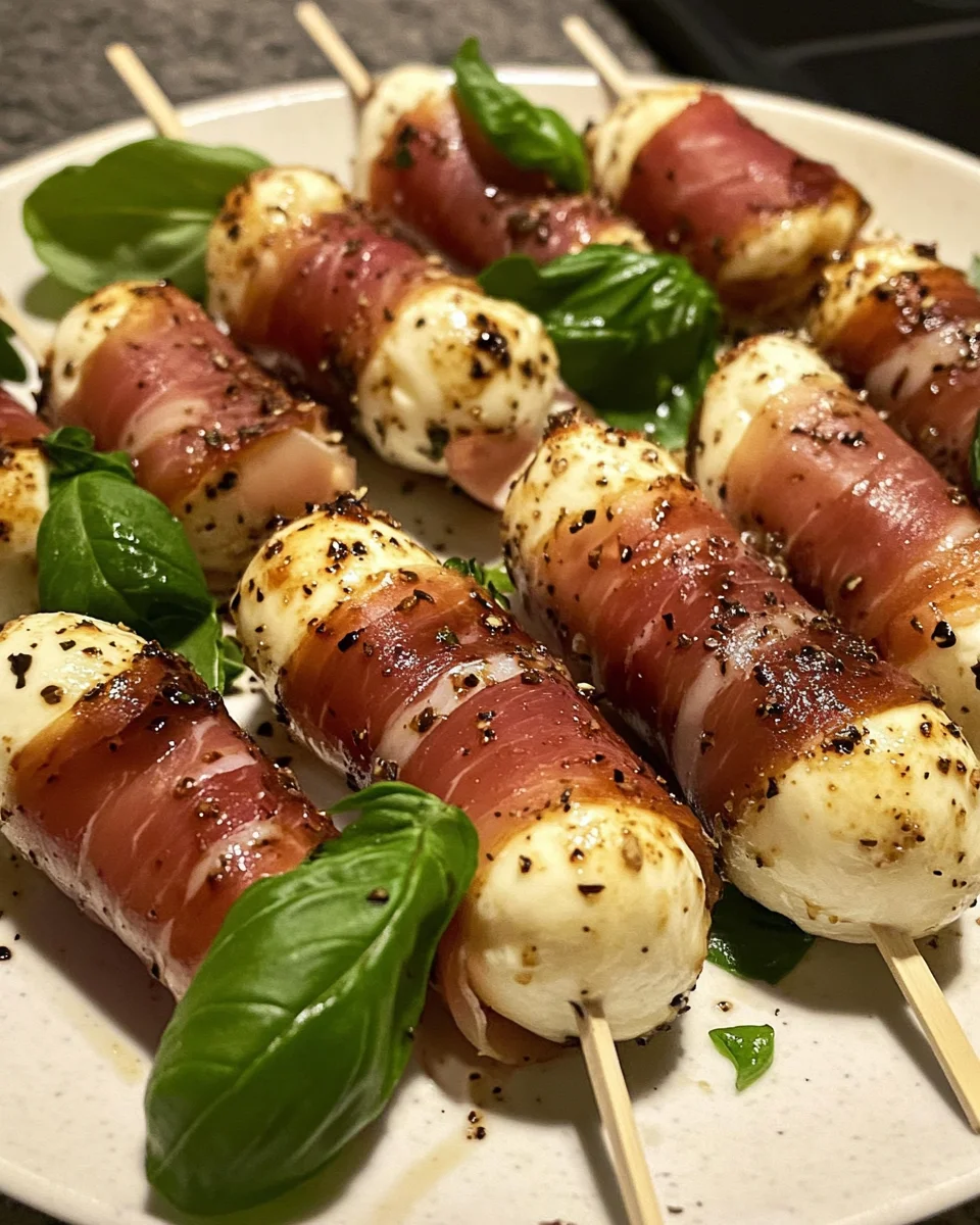 Prosciutto Wrapped Mozzarella Bites