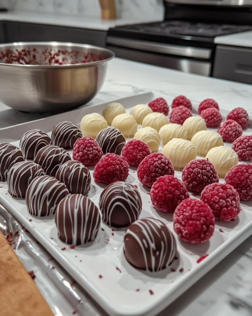 Easy Raspberry Truffles
