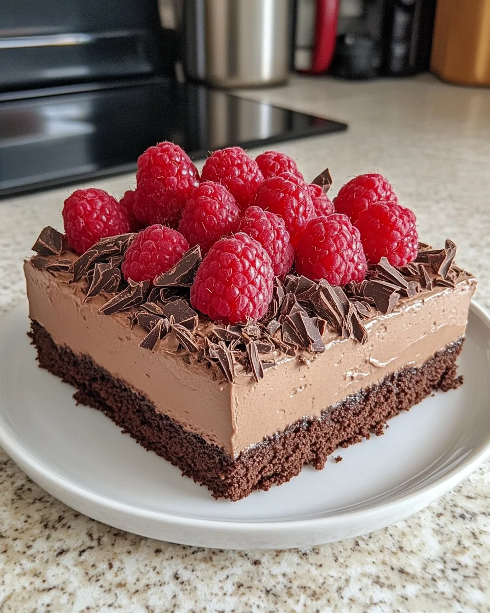 Chocolate Raspberry Mousse Cake