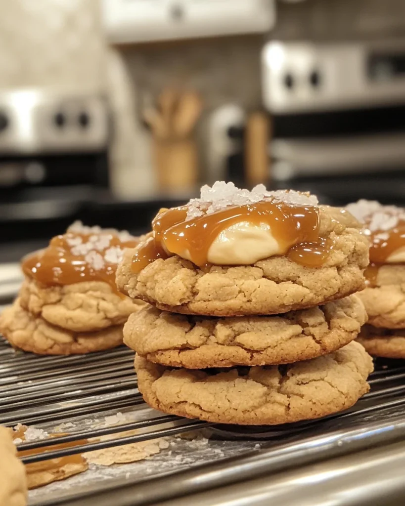 Salted Caramel Cheesecake Cookies