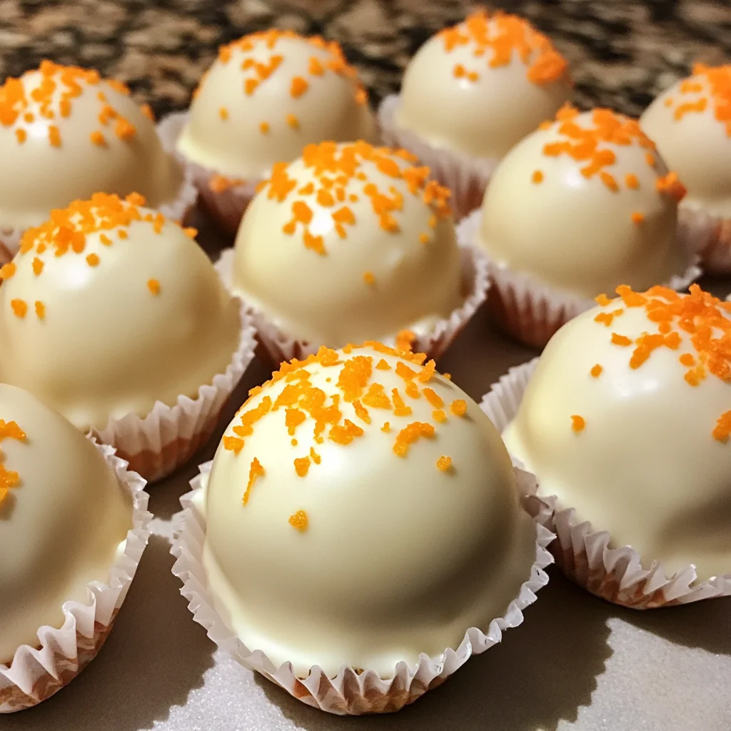 No Bake Orange Creamsicle Truffles