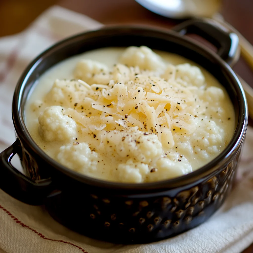 Creamy Cheddar Cauliflower Soup