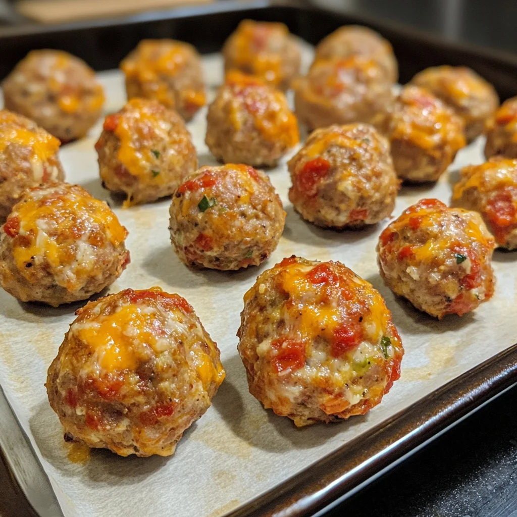 Rotel Cream Cheese Sausage Balls