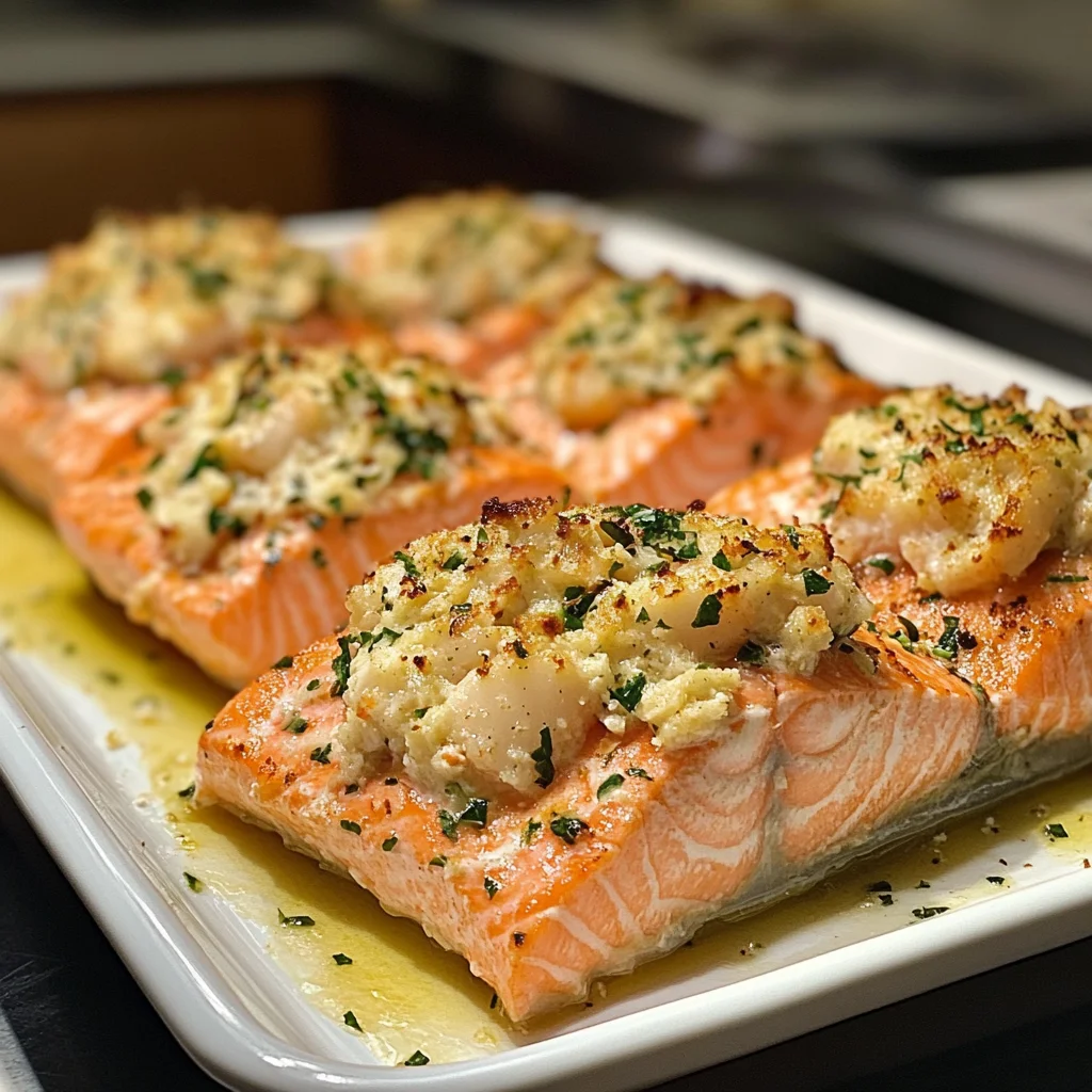Crab & Shrimp Stuffed Salmon