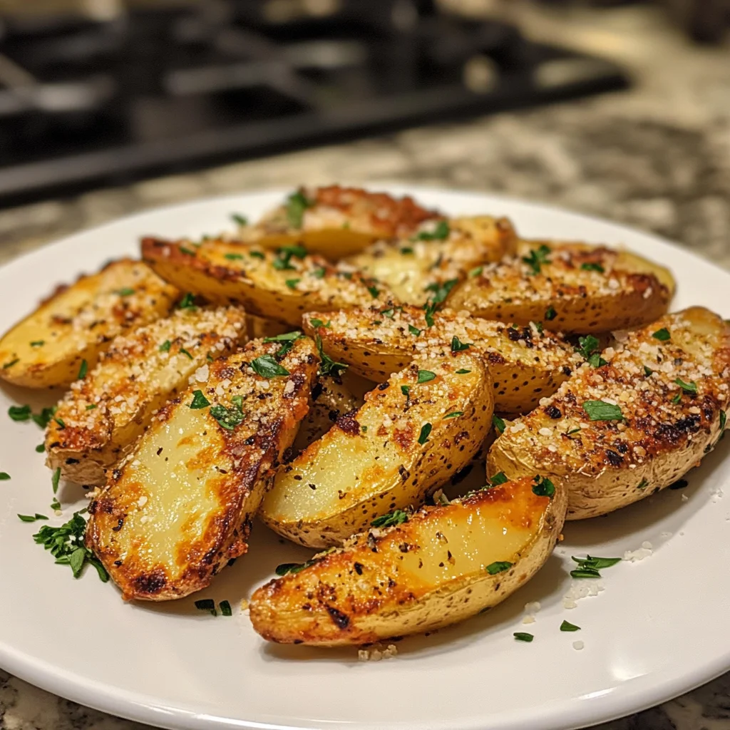Baked Garlic Parmesan Potato Wedges