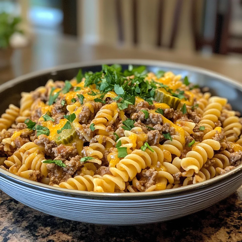 Cheesy Sloppy Cheeseburger Pasta