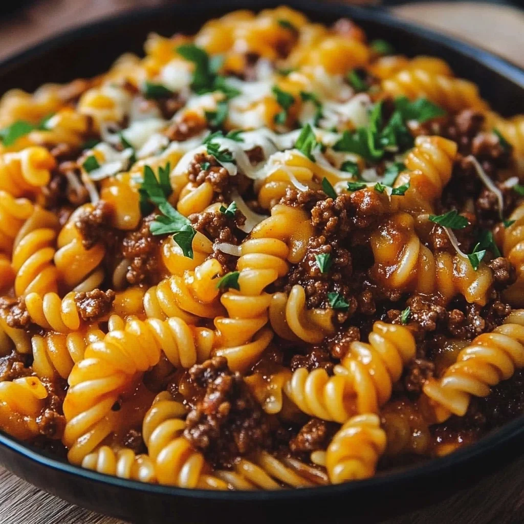 Cheesy Sloppy Cheeseburger Pasta