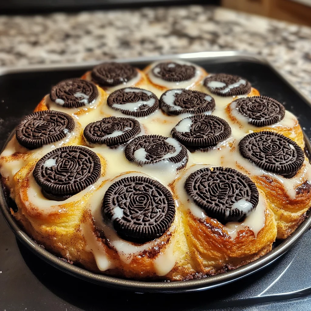 Oreo-Stuffed Cinnamon Rolls
