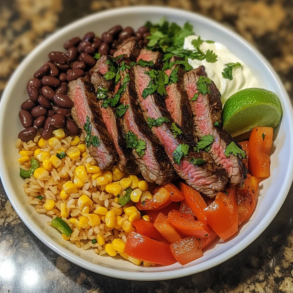 High Protein Steak Fajita Bowl
