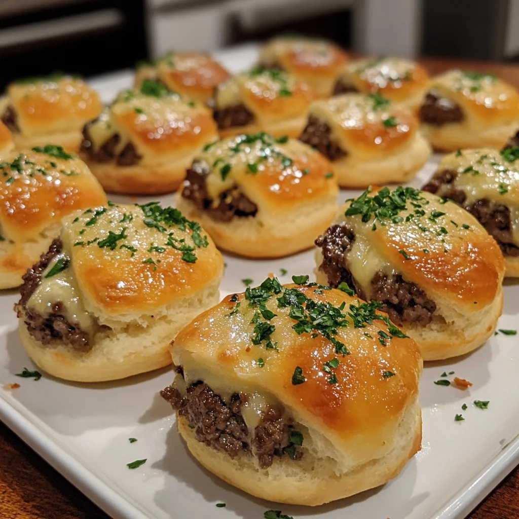Garlic Parmesan Cheeseburger Bombs