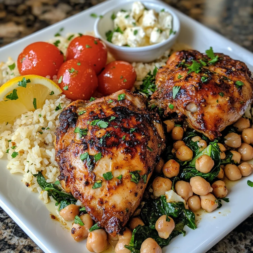 Greek Chicken and Lemon Rice
