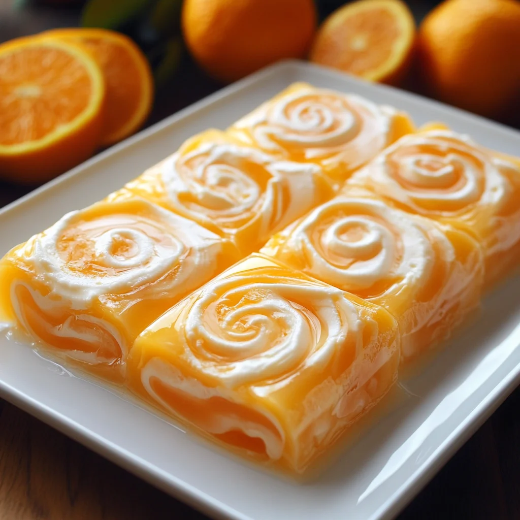 Creamsicle Vodka Jello Rollups