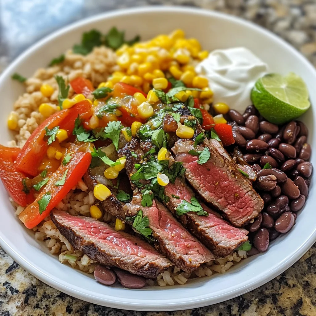 High Protein Steak Fajita Bowl