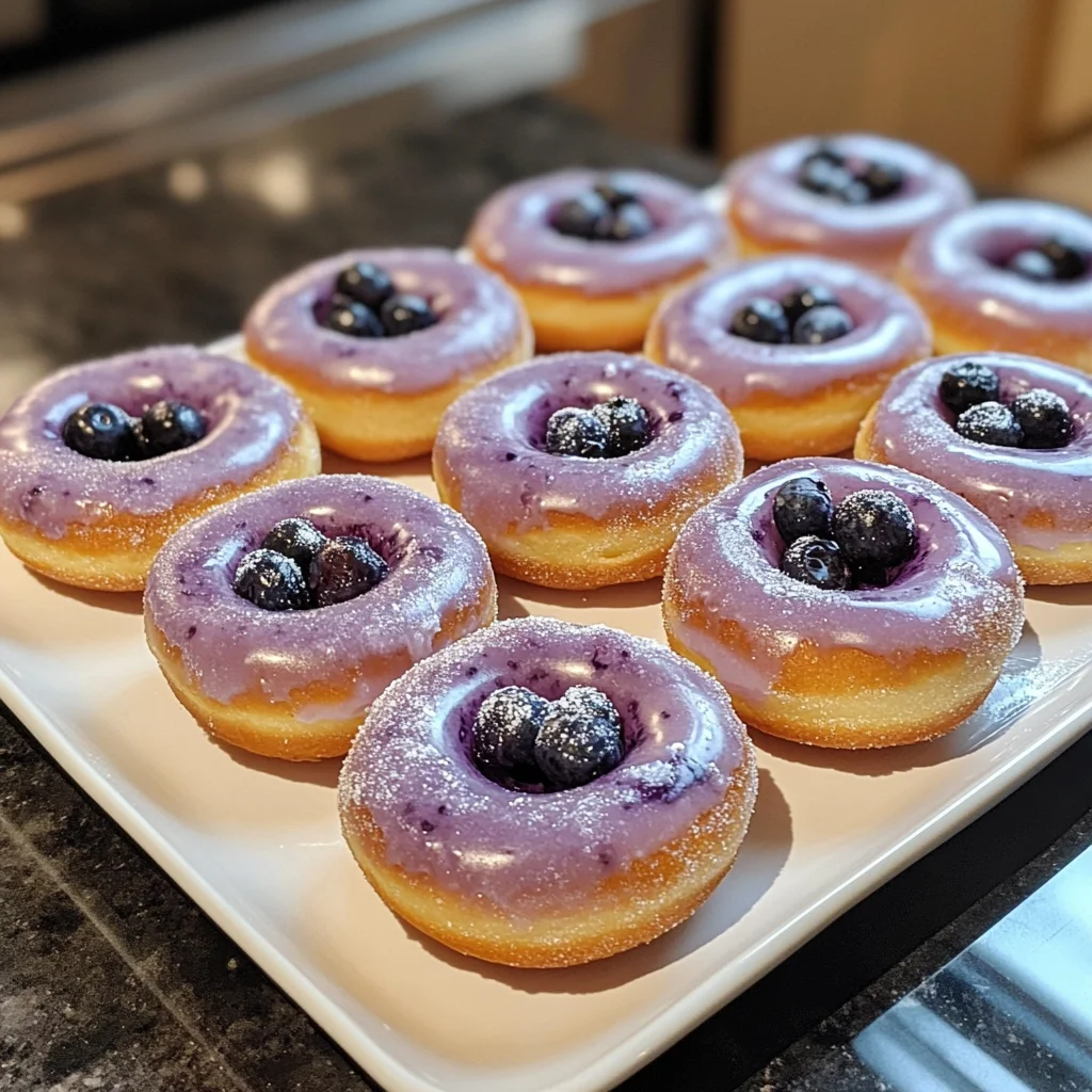 Baked Blueberry Donuts