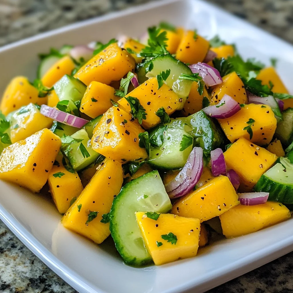 Refreshing Mango Cucumber Salad