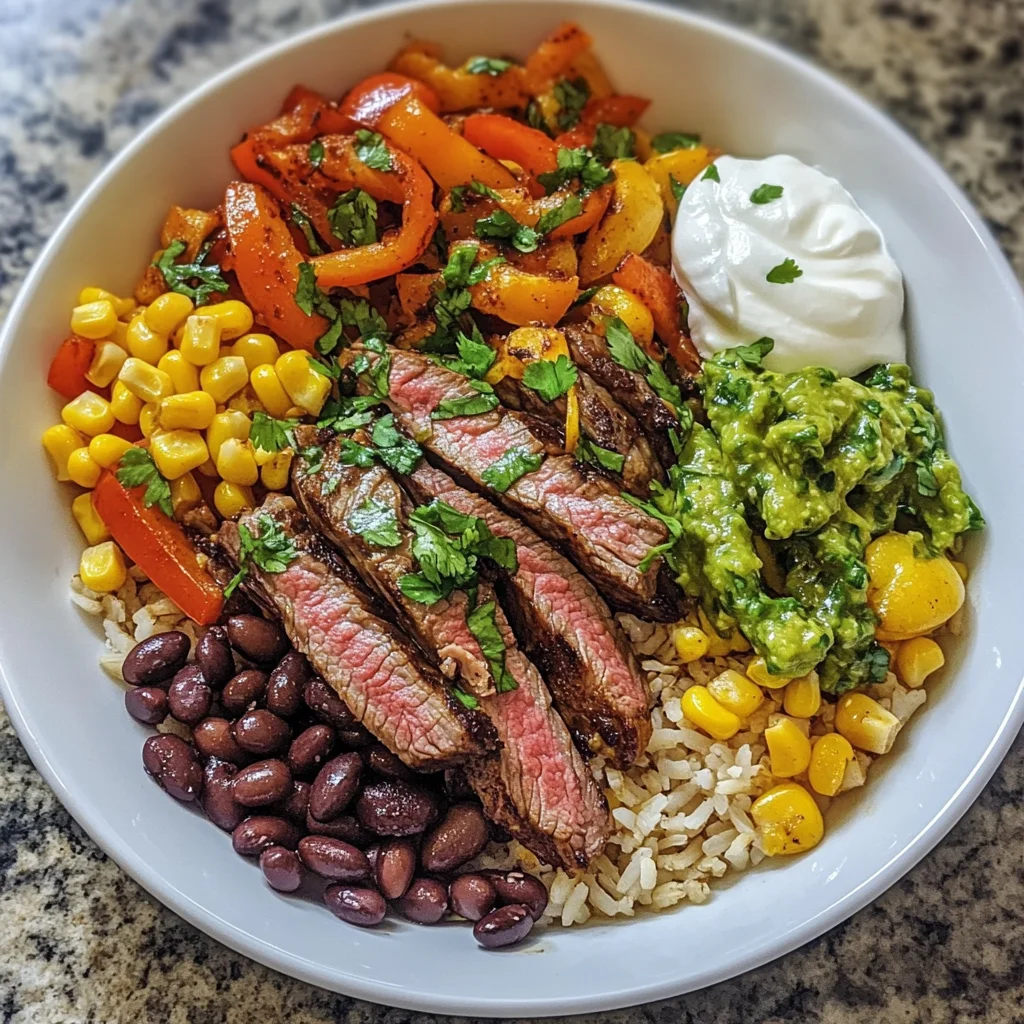 High Protein Steak Fajita Bowl