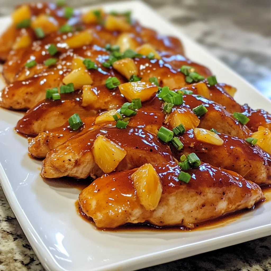 Crockpot Pineapple BBQ Chicken