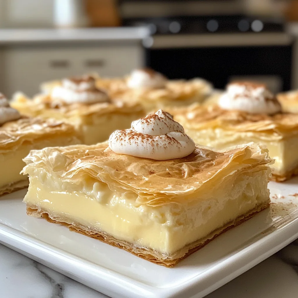 Vanilla Phyllo Custard Squares