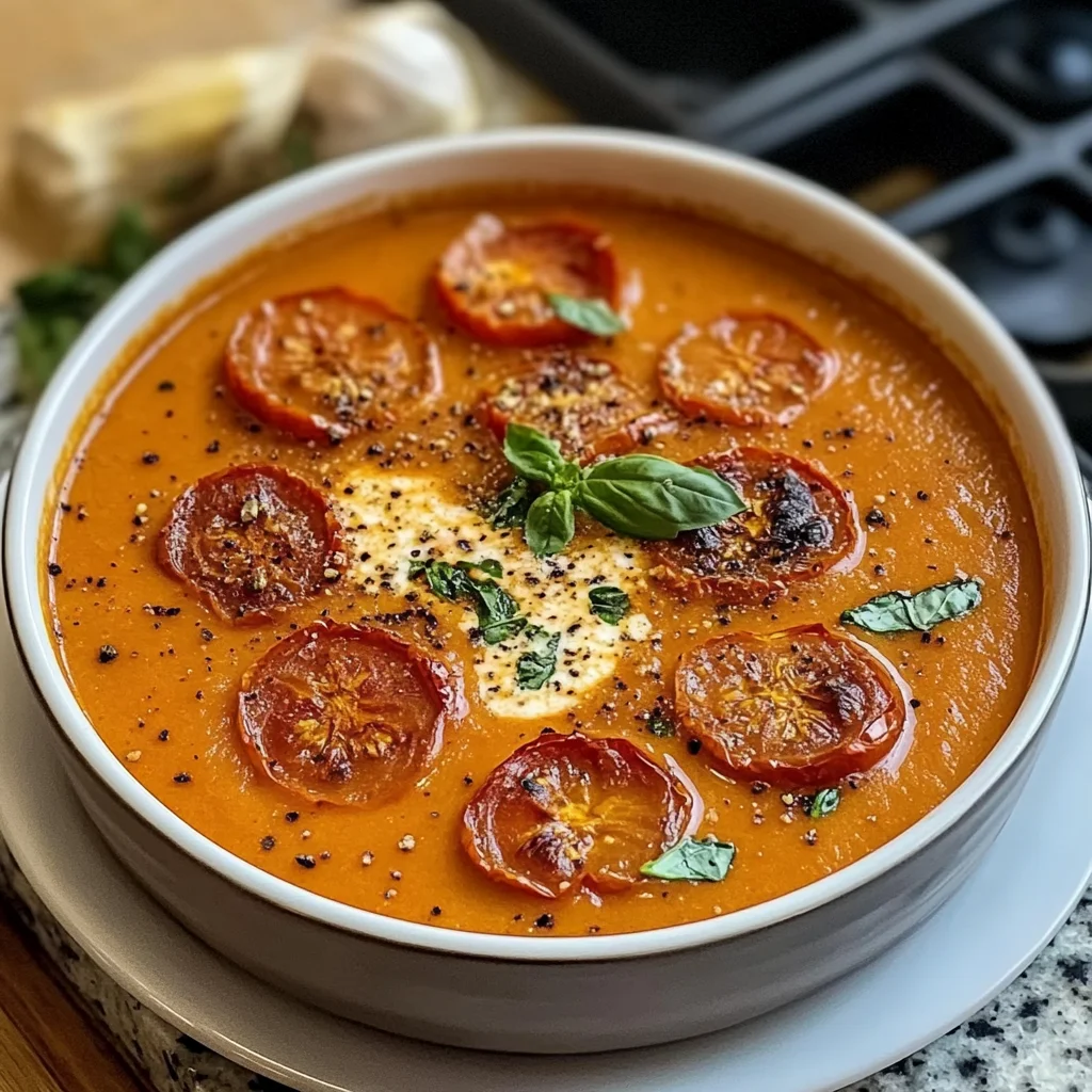 Creamy Roasted Garlic Tomato Soup