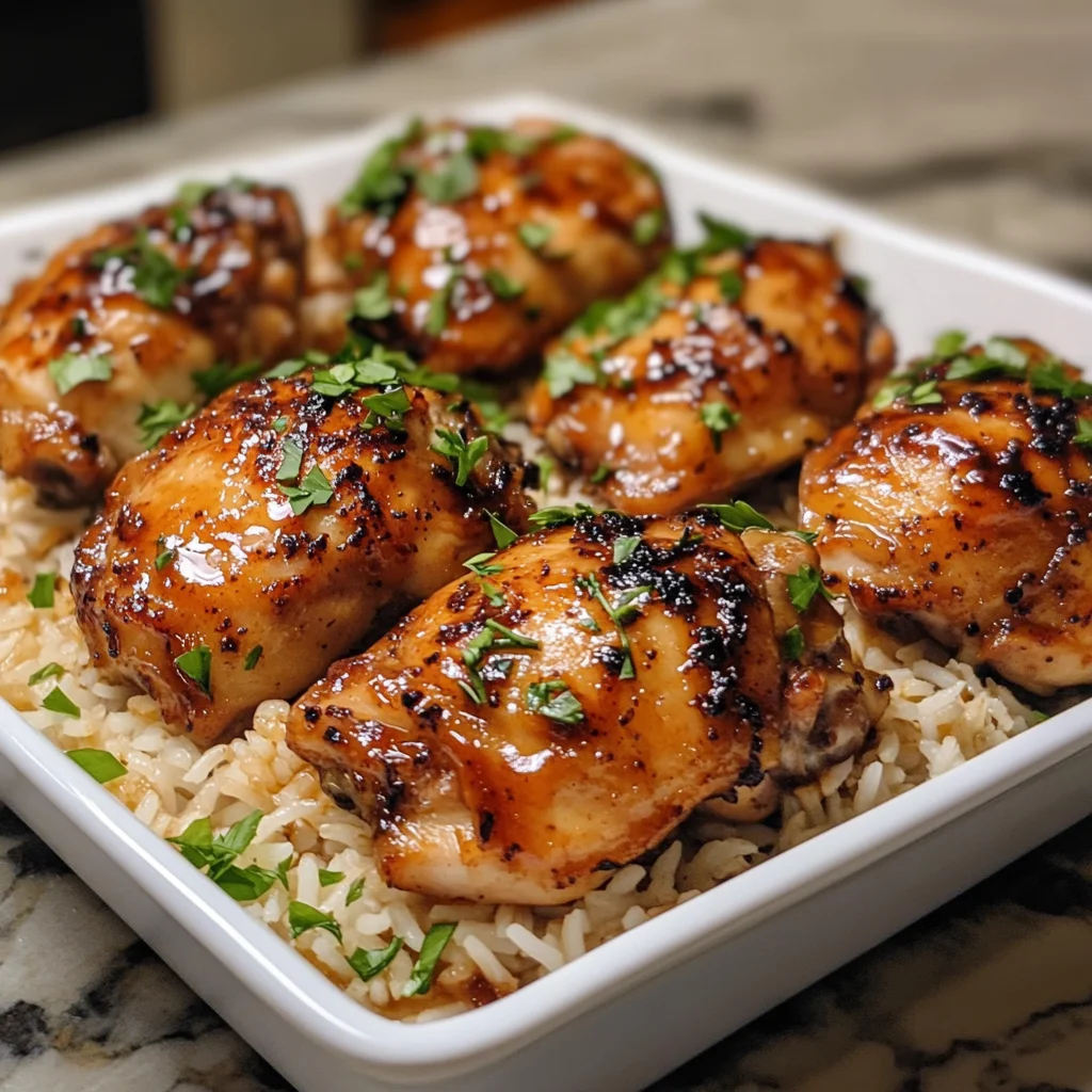 One-Pan Honey BBQ Chicken Rice