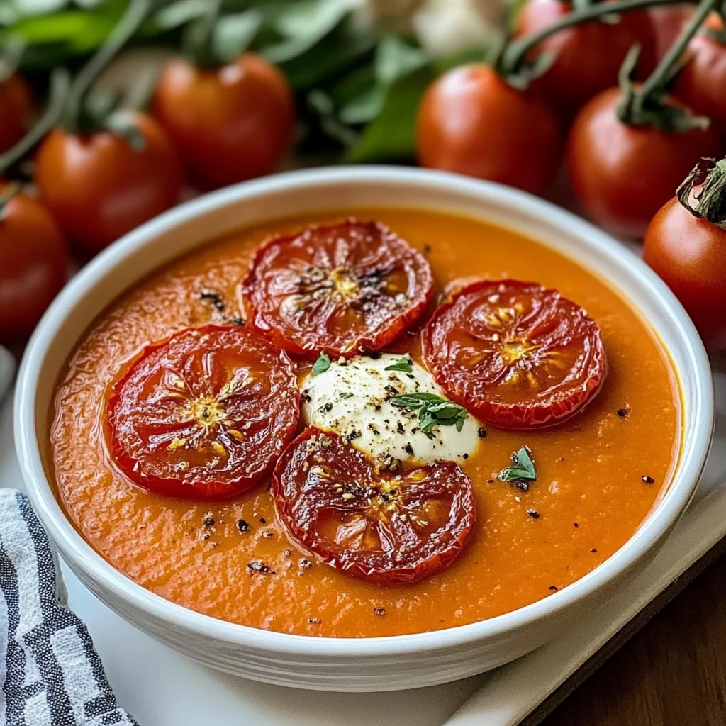 Creamy Roasted Garlic Tomato Soup