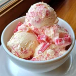 Rhubarb Ripple Ice Cream