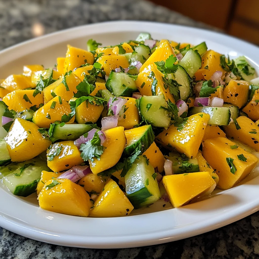 Refreshing Mango Cucumber Salad