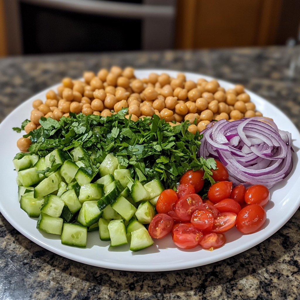 Refreshing Spiced Chickpea and Cucumber Salad
