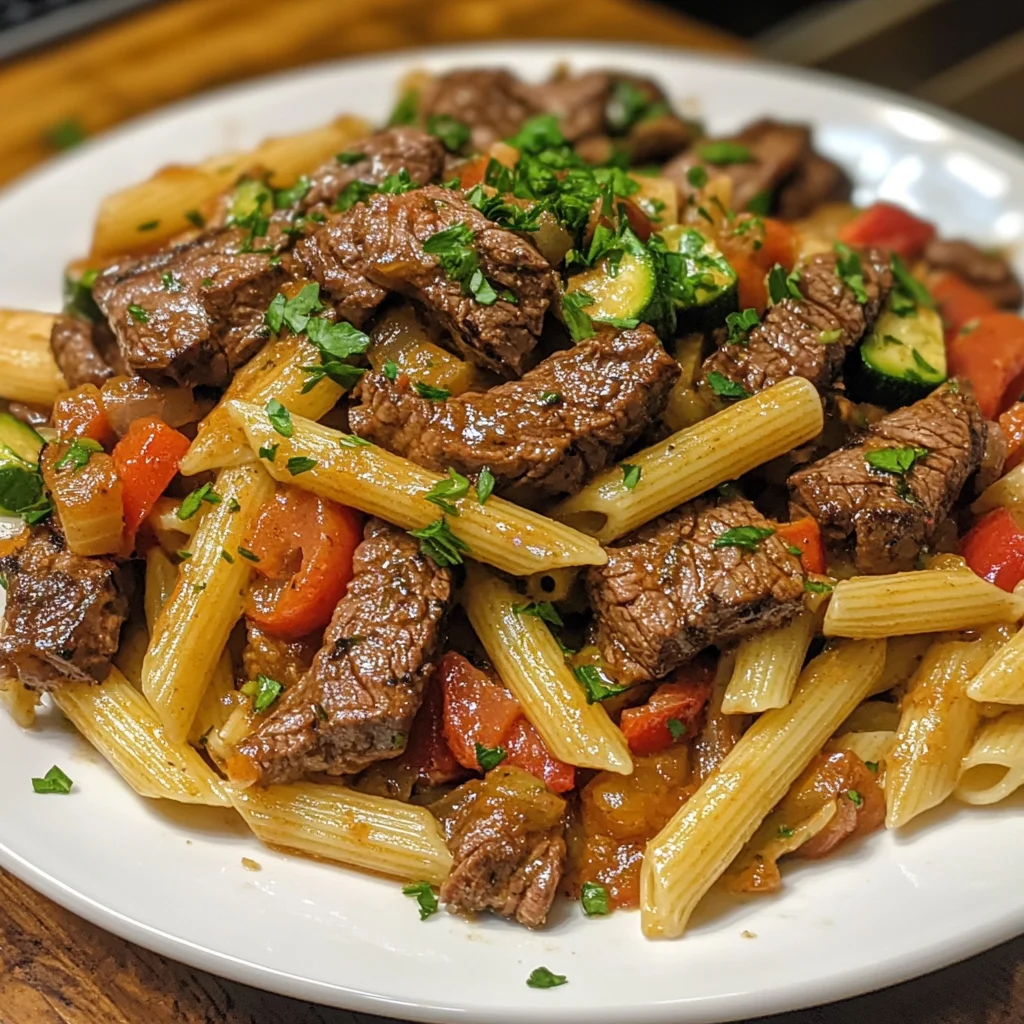 One-Pot Zesty Steak Pasta