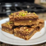 Brown Butter Dubai Pistachio Chocolate Chip Cookie Bars
