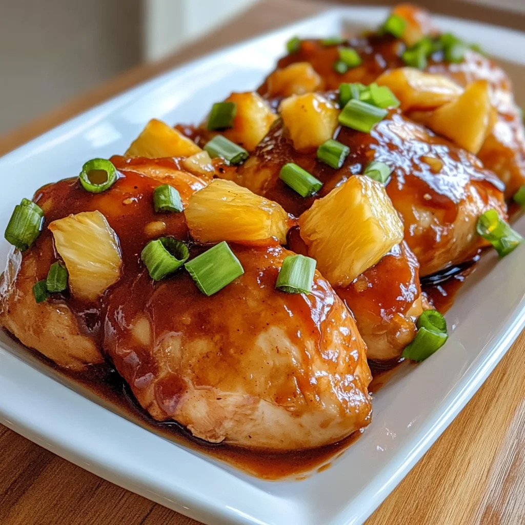 Crockpot Pineapple BBQ Chicken