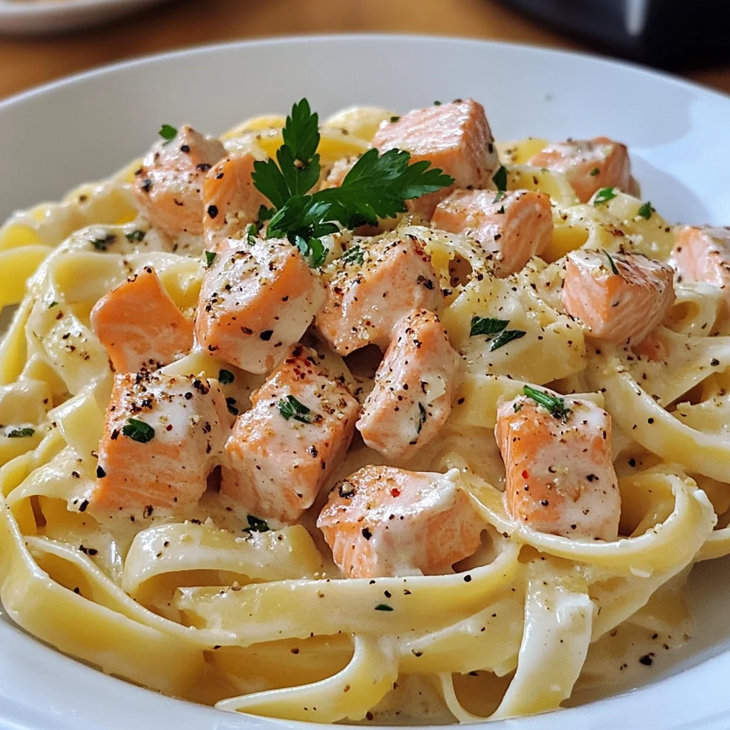 Creamy Salmon Tagliatelle