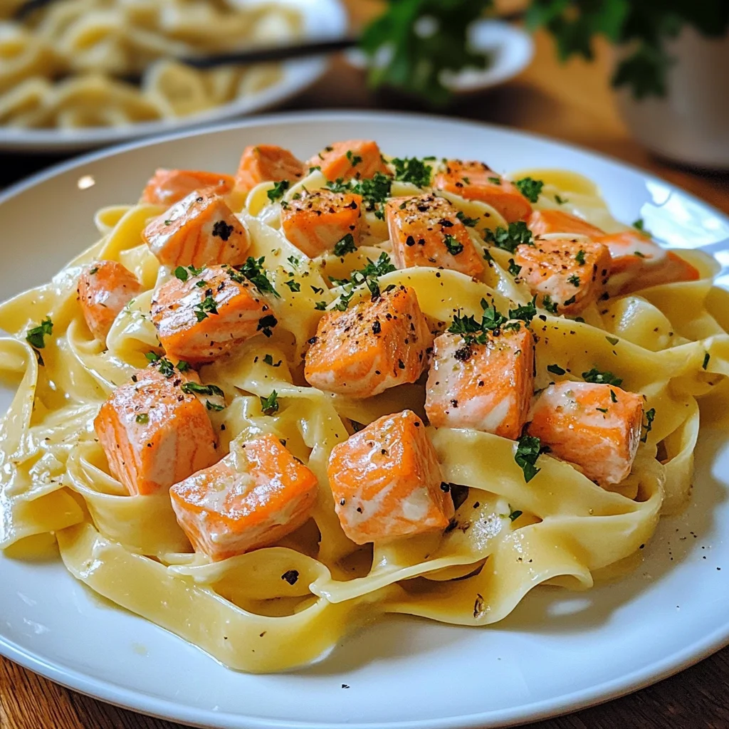 Creamy Salmon Tagliatelle