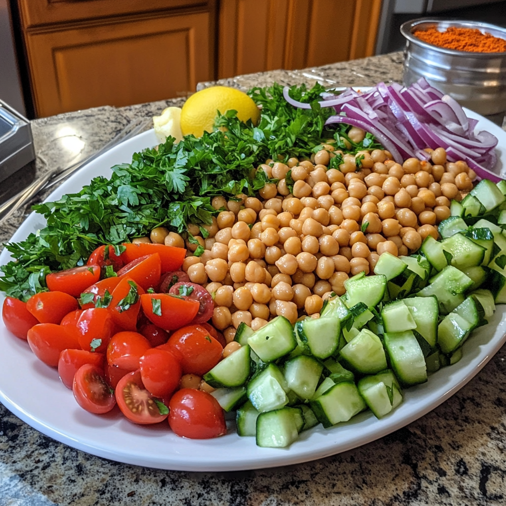 Refreshing Spiced Chickpea and Cucumber Salad