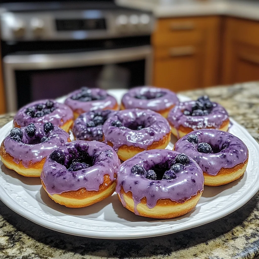 Baked Blueberry Donuts