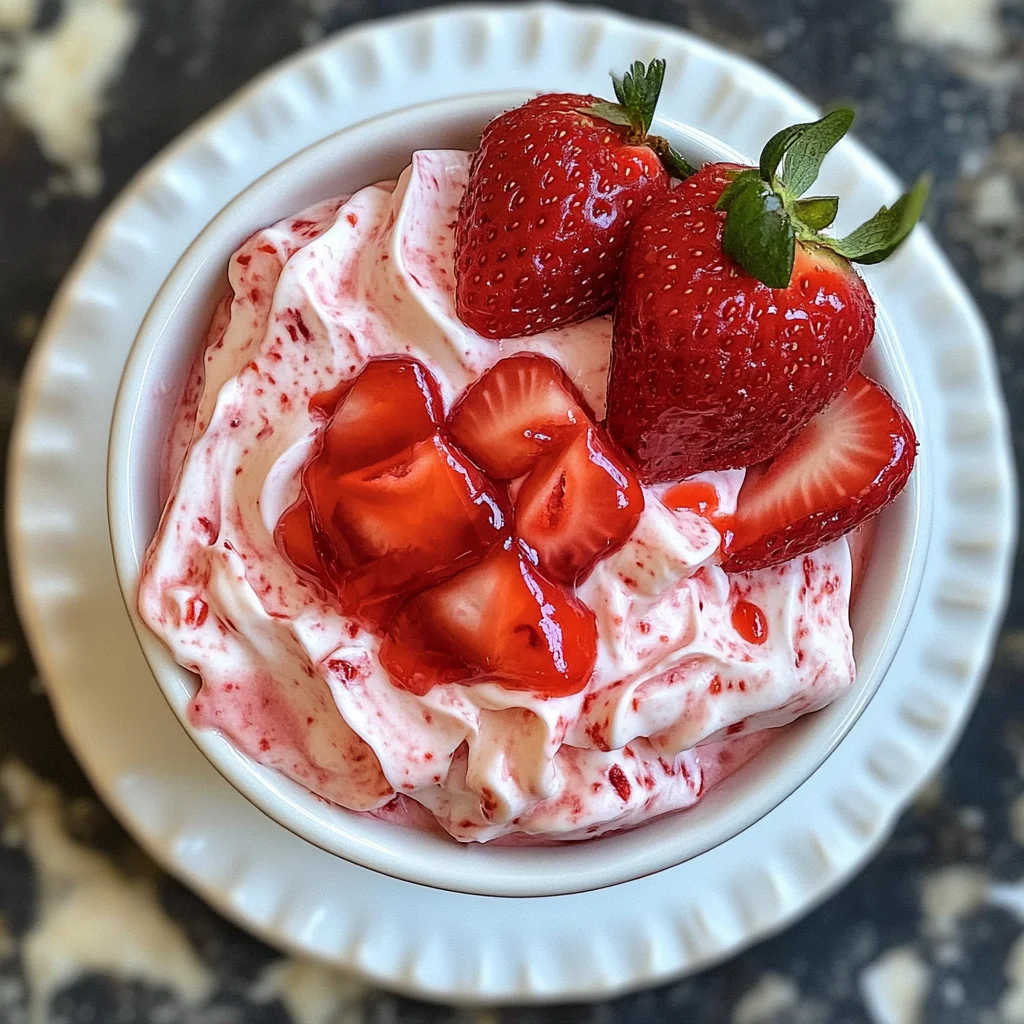 Strawberry Mousse with Strawberry Sauce