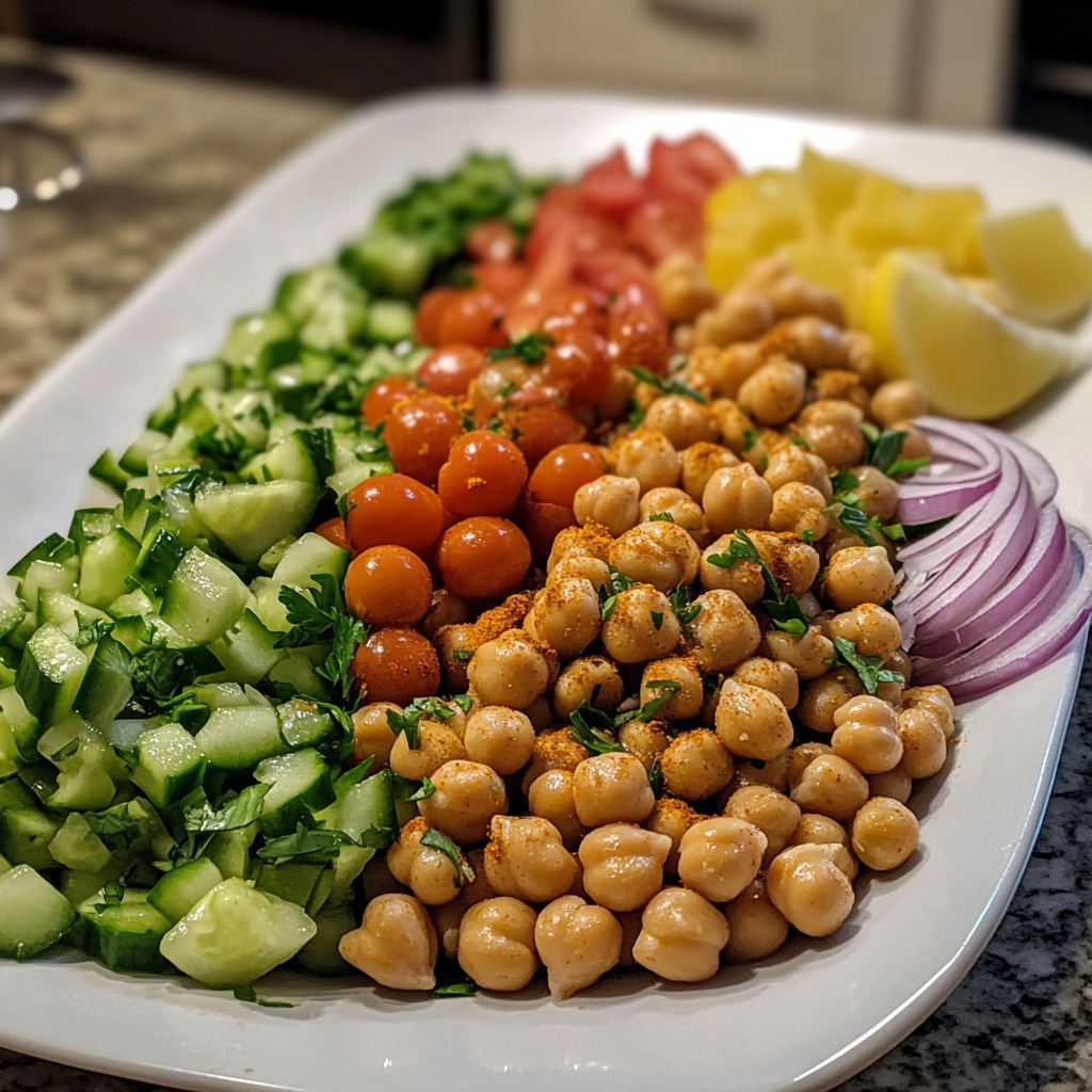 Refreshing Spiced Chickpea and Cucumber Salad
