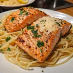 Creamy Garlic Salmon Pasta
